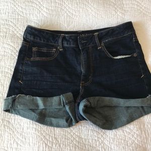 High waisted jean shorts